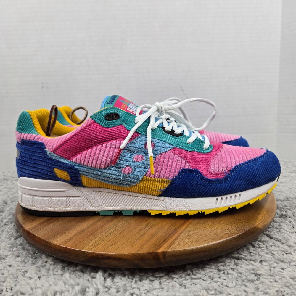 Saucony Mens 13 Shadow 5000 Patchwork Multi-Color Corduroy Casual Daily Sneaker - Picture 3 of 13